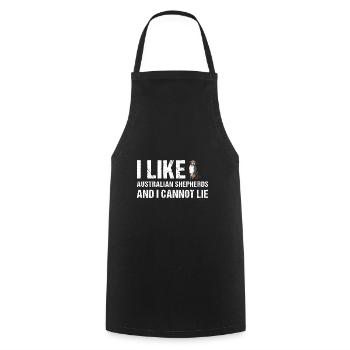 Dog I Like Aussie And I Cannot Lie - Cooking Apron - black - Front - AI Model Male 185 dark (185cm)