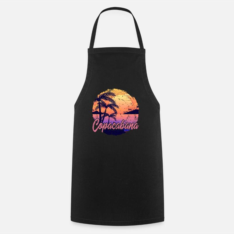 Copacabana Sunset - Cooking Apron - black