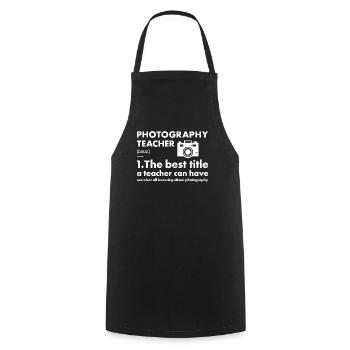 Photographe Enseignant Définition Photographie - Tablier de cuisine - noir - Devant - AI Model Male 185 dark (185cm)
