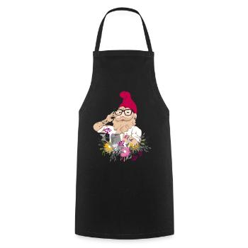 Garten Hipster - Kochschürze - Schwarz - Vorne - AI Model Male 185 dark (185cm)