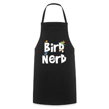 Bird Nerd T Shirt Bird Watching Birding Gift Geek - Tablier de cuisine - noir - Devant - AI Model Male 185 dark (185cm)