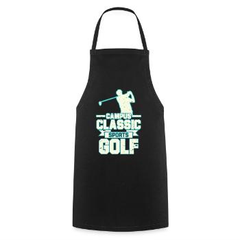 Campus Classic Sports Golf Tshirt Design - Cooking Apron - black - Front - AI Model Male 185 dark (185cm)