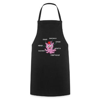 The Small But Adorable Dumbo Octopus Tshirt - Cooking Apron - black - Front - AI Model Male 185 dark (185cm)