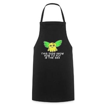 The Small But Adorable Dumbo Octopus Tshirt - Cooking Apron - black - Front - AI Model Male 185 dark (185cm)