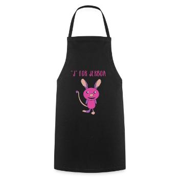 T-shirt Jerboa mignon, intelligent et drôle J pour - Tablier de cuisine - noir - Devant - AI Model Male 185 dark (185cm)