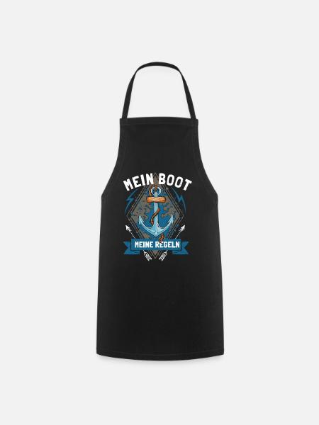 My boat My rules Ship captain - Cooking Apron - black