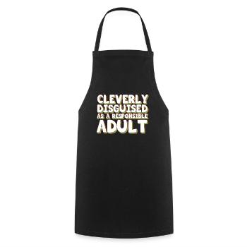 Funny Disguise Tshirt Design CLEVERLY DISGUISED - Cooking Apron - black - Front - AI Model Male 185 dark (185cm)