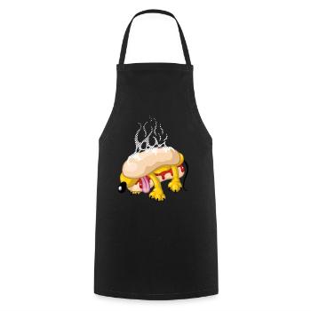 Hot-dog - Tablier de cuisine - noir - Devant - AI Model Male 185 dark (185cm)