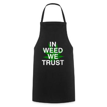 ln Weed We Trust - Kochschürze - Schwarz - Vorne - AI Model Male 185 dark (185cm)