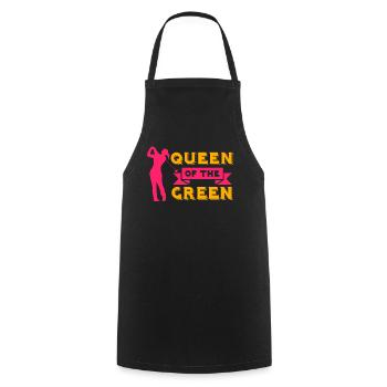 Queen of the Green Golfer Golfer Putt Club - Cooking Apron - black - Front - AI Model Male 185 dark (185cm)