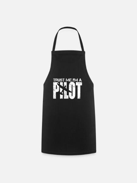 Pilote cadeau avion planeur planeur - Tablier de cuisine - noir