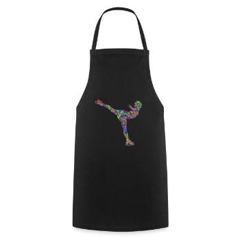 Patinage artistique Patin à glace - Tablier de cuisine - noir - Devant - AI Model Male 185 dark (185cm)