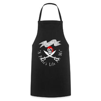 La vie de pirate Yo Ho - Tablier de cuisine - noir - Devant - AI Model Male 185 dark (185cm)