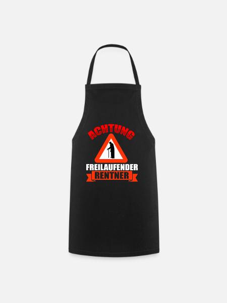 ATTENTION retraité libre - Tablier de cuisine - noir