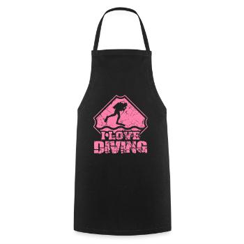 Divers Scuba Diving Scuba Diving Diver - Cooking Apron - black - Front - AI Model Male 185 dark (185cm)