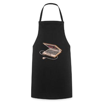 3D Laptop Notebook Computer Mouse PC Keyboard - Cooking Apron - black - Front - AI Model Male 185 dark (185cm)