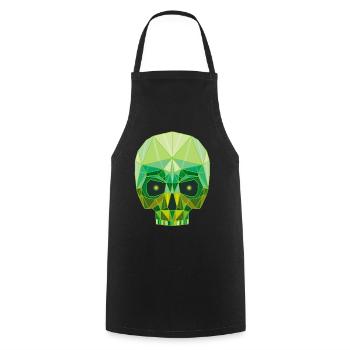 Emerald skull and crosses - Cooking Apron - black - Front - AI Model Male 185 dark (185cm)