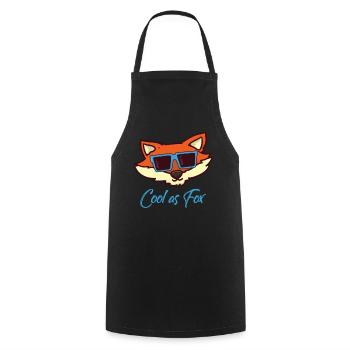 Fox Animal Zoo Wild Animal Fur Wilderness Cool Idea - Cooking Apron - black - Front - AI Model Male 185 dark (185cm)