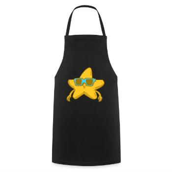 Star Sky Clouds Night Moon Sparkle Snuff - Cooking Apron - black - Front - AI Model Male 185 dark (185cm)