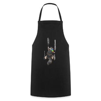 Drunk Humor Party Drunk Raccoon Party - Tablier de cuisine - noir - Devant - AI Model Male 185 dark (185cm)