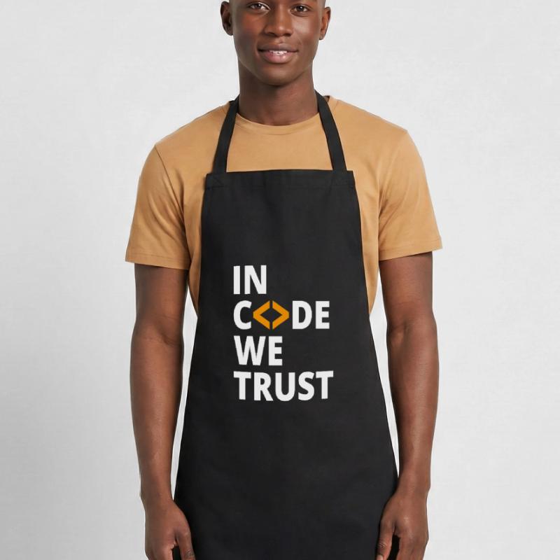 In code we trust programmer Geek Coding Nerd Cooking Apron