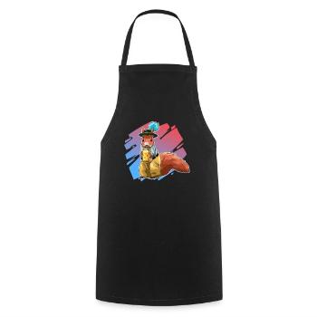 Squirrel Bayern Lederhose Gift - Cooking Apron - black - Front - AI Model Male 185 dark (185cm)