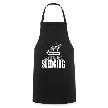 Lueur d’hiver luge de lueur - Tablier de cuisine - noir - Devant - AI Model Male 185 dark (185cm)