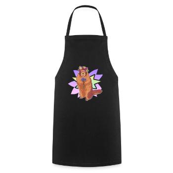 Guirlande De Gentiane Fleurs Couronne Alm Alpes Cadeau - Tablier de cuisine - noir - Devant - AI Model Male 185 dark (185cm)