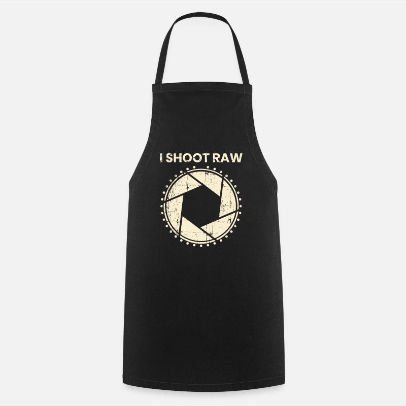 I Shoot raw - Kochschürze - Schwarz