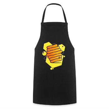 Bee beekeeper honey honey bee - Cooking Apron - black - Front - AI Model Male 185 dark (185cm)