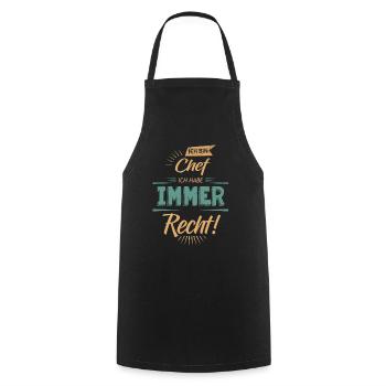 I am the boss - Cooking Apron - black - Front - AI Model Male 185 dark (185cm)