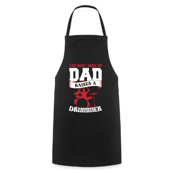 Son Papa Batteur Batteur Dites Papa - Tablier de cuisine - noir - Devant - AI Model Male 185 dark (185cm)