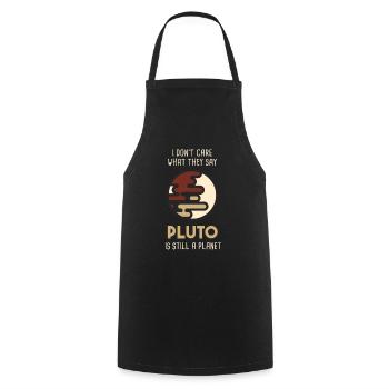 Pluto Still A Planet NASA - Kochschürze - Schwarz - Vorne - AI Model Male 185 dark (185cm)