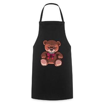 Horror Teddy verdorben schlecht Horror Halloween - Kochschürze - Schwarz - Vorne - AI Model Male 185 dark (185cm)