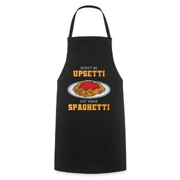Spaghetti Funny - Cooking Apron - black - Front - AI Model Male 185 dark (185cm)