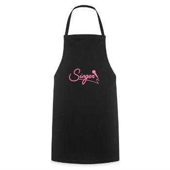 Singer Singer Mama Singing Singing School - Cooking Apron - black - Front - AI Model Male 185 dark (185cm)