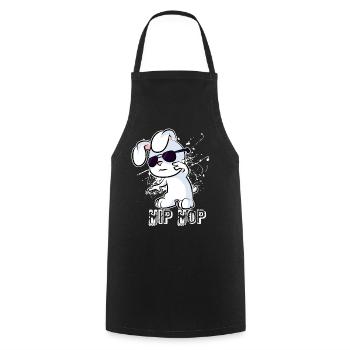 Hip Hop - Cooking Apron - black - Front - AI Model Male 185 dark (185cm)