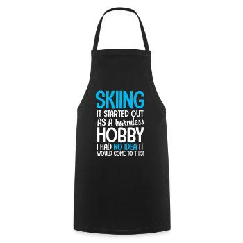 Ski skiing - Cooking Apron - black - Front - AI Model Male 185 dark (185cm)