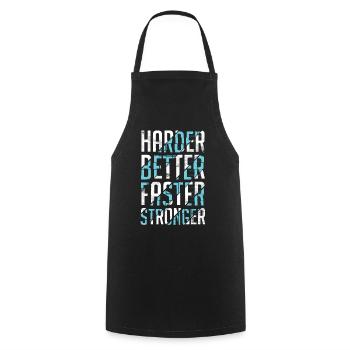 Harder Better Faster Stronger - Cooking Apron - black - Front - AI Model Male 185 dark (185cm)