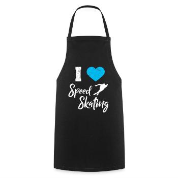 Speed Skating - Cooking Apron - black - Front - AI Model Male 185 dark (185cm)