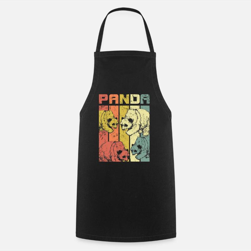 Panda - Kochschürze - Schwarz