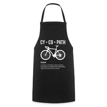Cycopath Fahrrad lustig Definitoion - Kochschürze - Schwarz - Vorne - AI Model Male 185 dark (185cm)