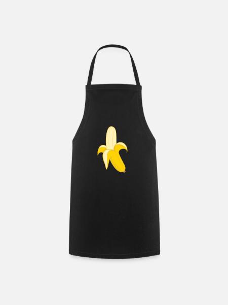 Banane Obst Gesund - Kochschürze - Schwarz