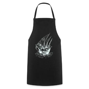 Sailing sailboat motorboat 6 - Cooking Apron - black - Front - AI Model Male 185 dark (185cm)