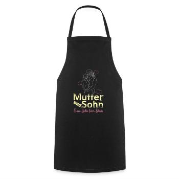 Mutter und Sohn - Eine Liebe - Kochschürze - Schwarz - Vorne - AI Model Male 185 dark (185cm)