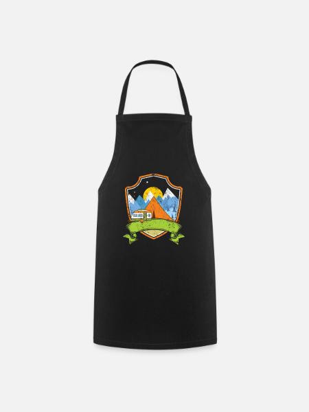 camping - Cooking Apron - black