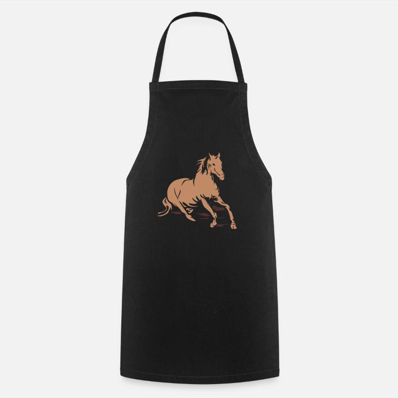 chevaux - Tablier de cuisine - noir