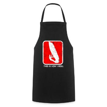 Windsurfing - Cooking Apron - black - Front - AI Model Male 185 dark (185cm)
