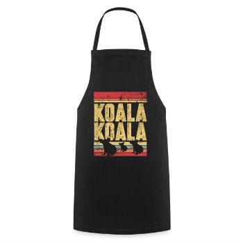 Koala bear - Cooking Apron - black - Front - AI Model Male 185 dark (185cm)