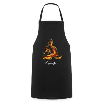 Méditer bouddhisme Méditation Spirituelle - Tablier de cuisine - noir - Devant - AI Model Male 185 dark (185cm)